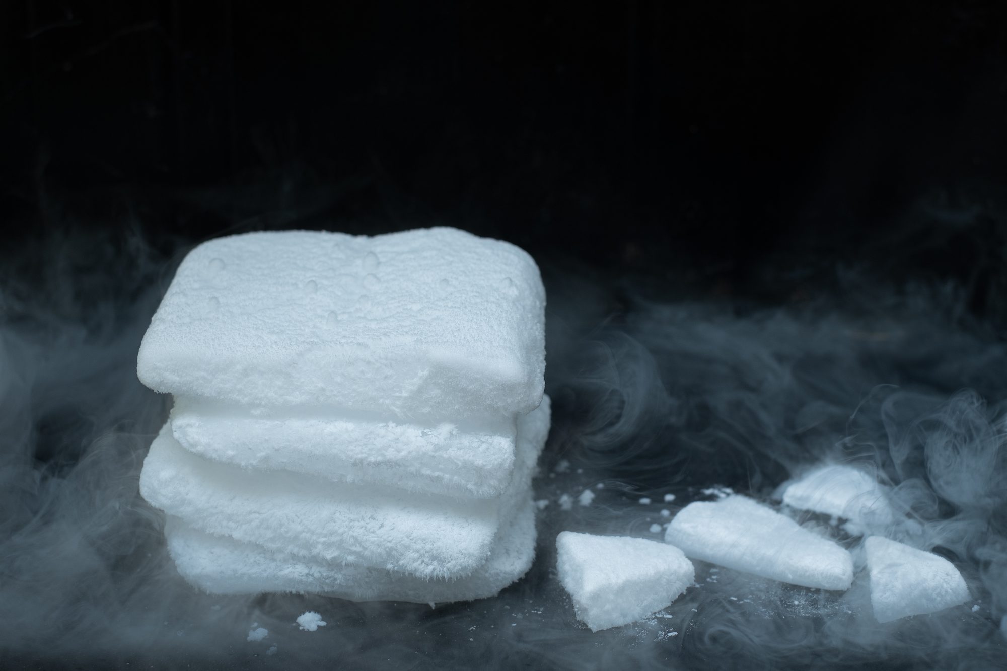 Dry Ice, a solid form of carbon dioxide